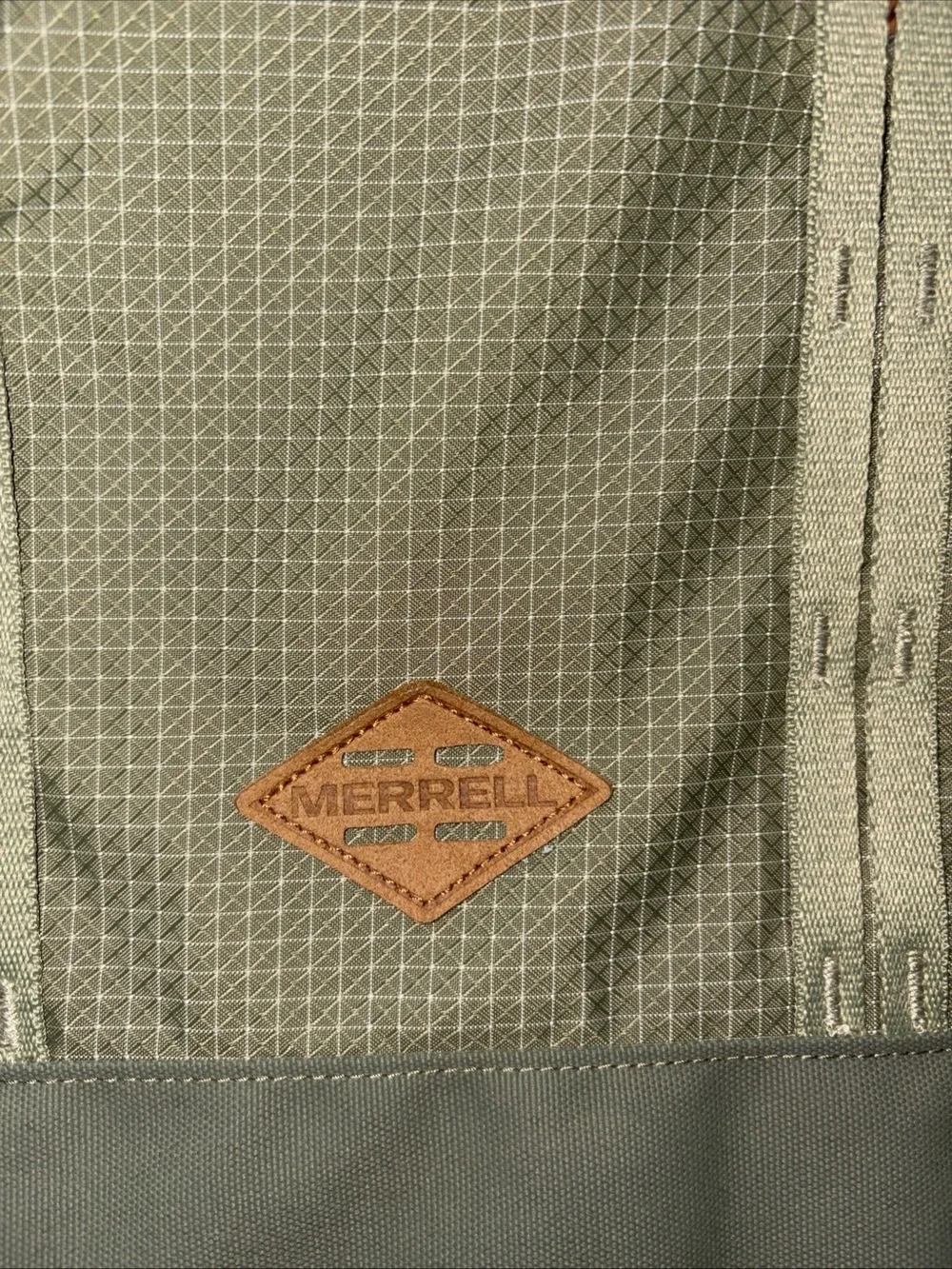 Merrell Women's Sage Green Canvas Tote with Leather Accents